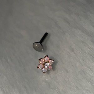 Genuine Gold Opal Earring (tragus, lobe, flat helix, etc)